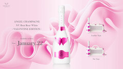 ANGEL CHAMPAGNE NV Brut Rose White -VALENTINE EDITION-