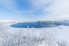 冬の摩周湖