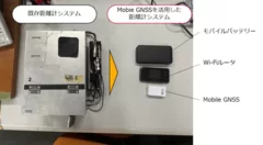 <既存距離計システムとMobile GNSSのサイズ比較>　