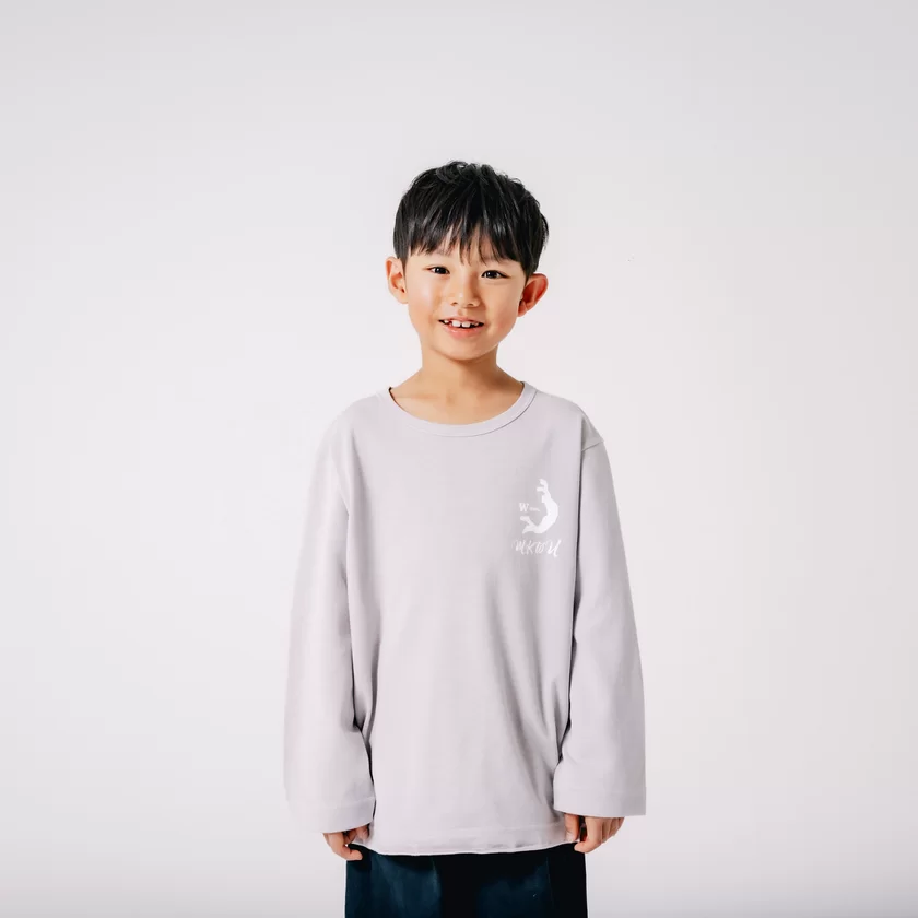 “MKtoU”KIDS Long T-shirts_GRAY