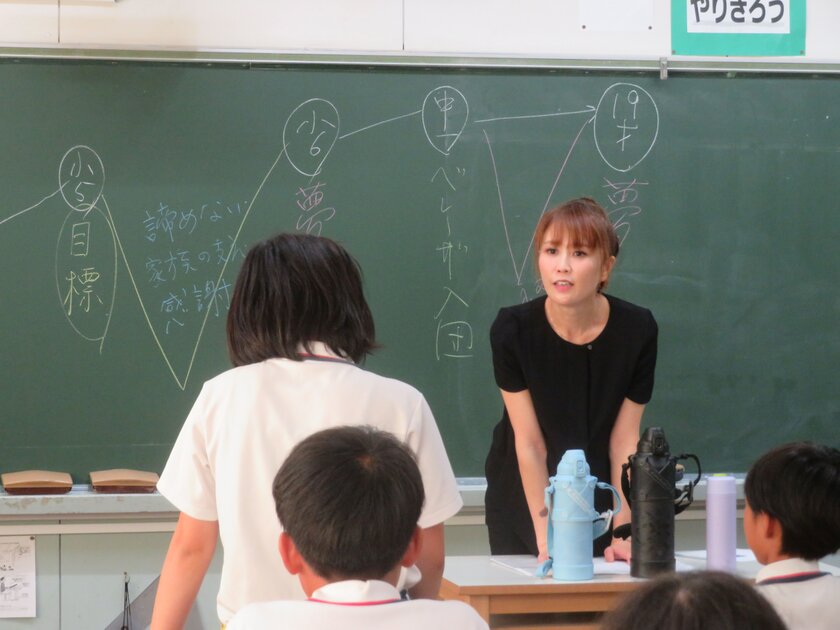 大竹 七未さん(神戸市立妙法寺小学校実施の様子)