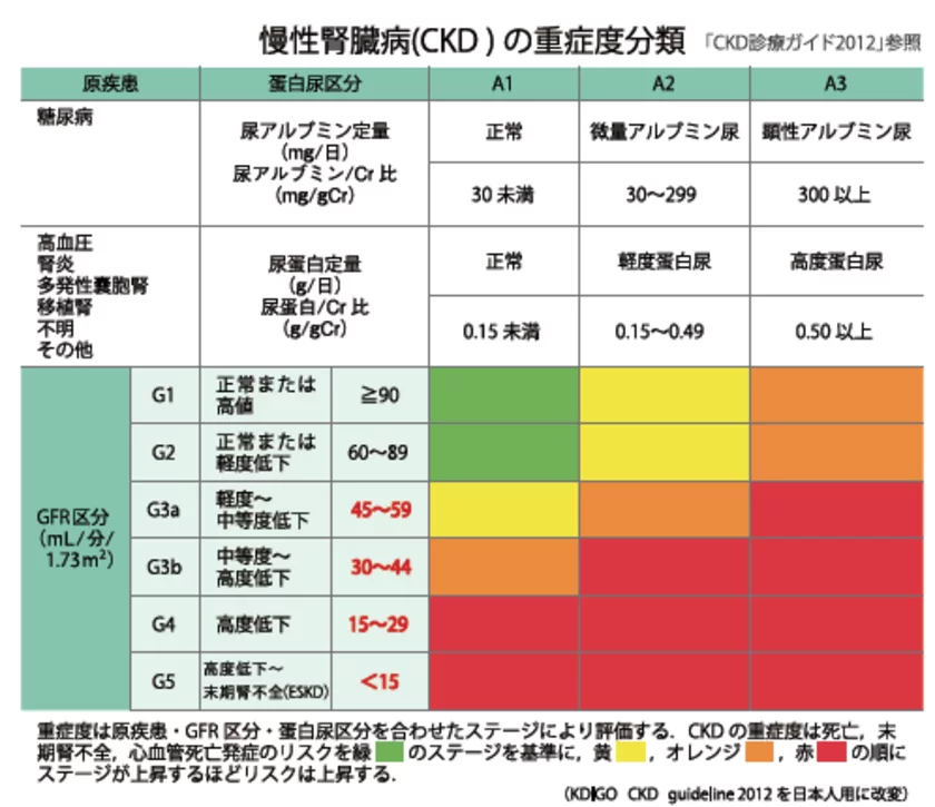 慢性腎臓病(CKD)の重症度分類