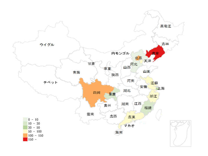 図2_中国日系コンビニの地域分布