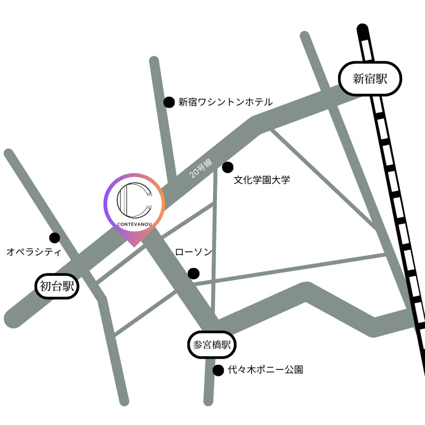 コントワーヌの店舗MAP