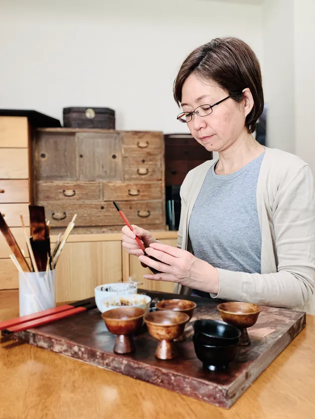 漆芸家　小西寧子氏