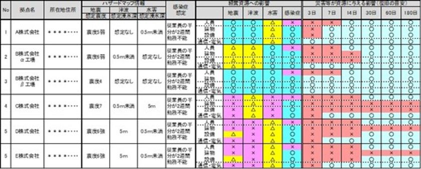 【アウトプットB：「BCMレベル診断レポート」イメージ】