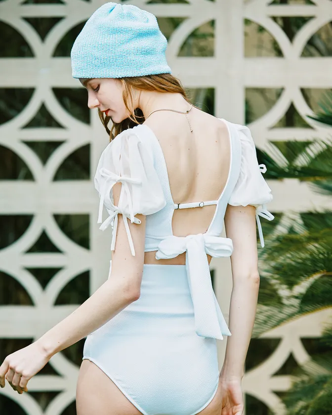 ナイスバディ水着 パフスリーブワイヤービキニ 03