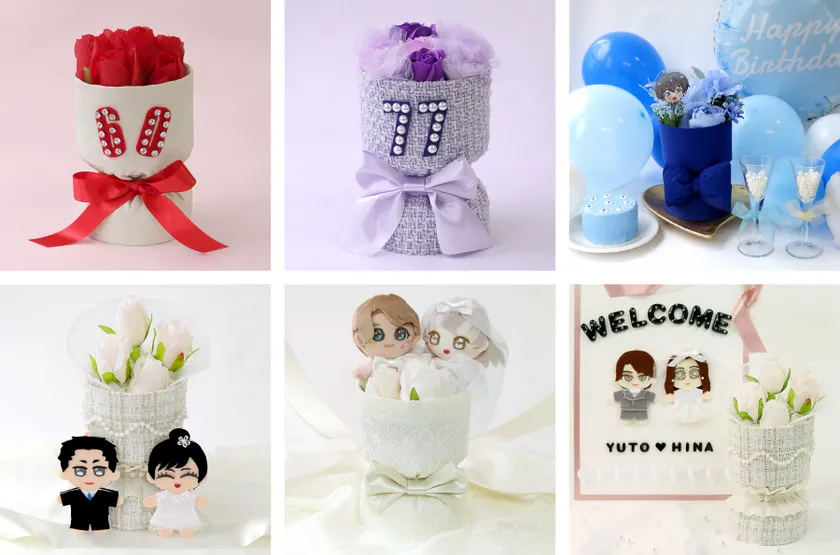 ファンファンブーケ作品例1_ギフト