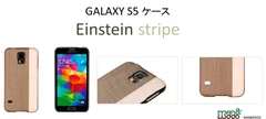 Man&Wood GALAXY S5 天然木ケース Einstein stripe