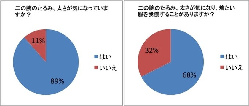 「二の腕のたるみ・太さ」に対する質問