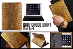 GAZE iPad Air 2 Gold Croco Diary