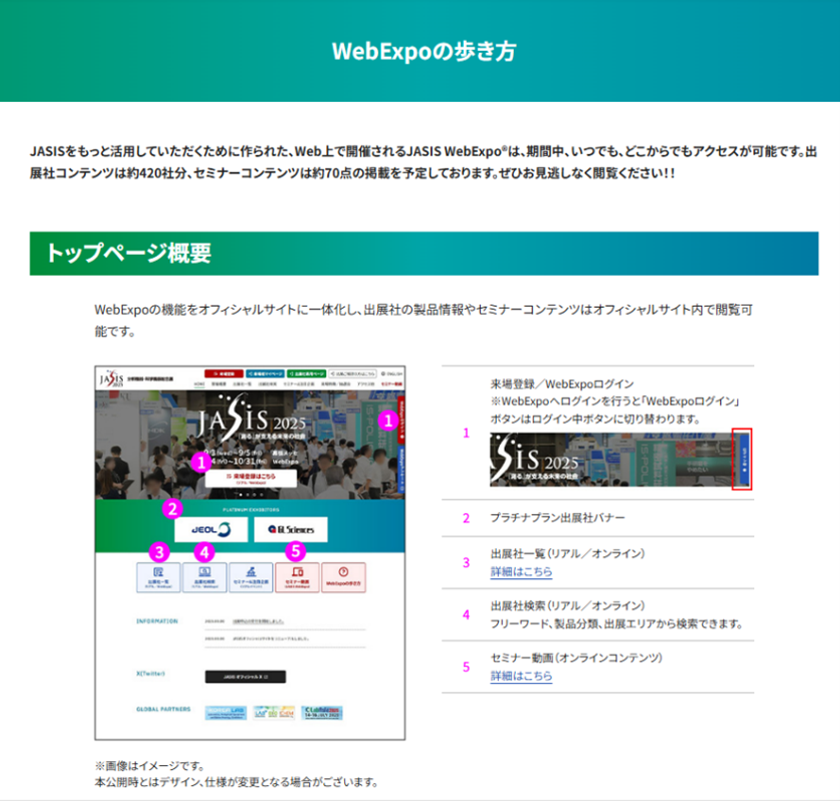 分析・科学機器関連の最新情報を発信するサイト
【JASIS WebExpo(R)2025】
化学物質規制、ラボDXや半導体・電池などに関する
セミナー動画を20タイトル以上追加公開