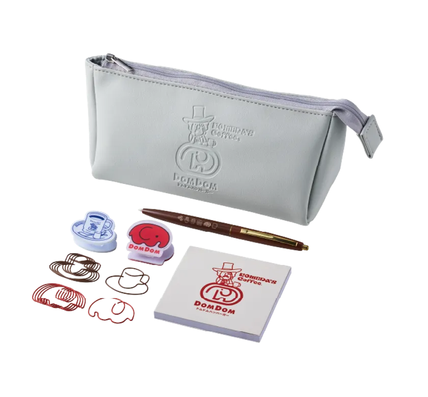 コメ宝くじ2等-コメダ珈琲店×ドムドムハンバーガー オリジナル文具セット