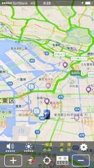 iPhone版の渋滞表示画面