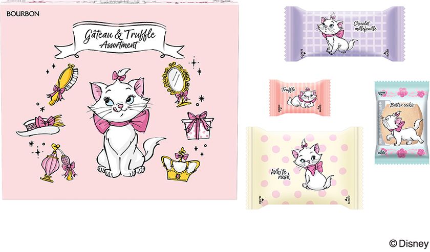 ブルボン、“おしゃれキャット”のマリーが
かわいい4種の洋菓子アソート
「ディズニー/ガトー&トリュフアソート」を
12月9日(火)に新発売!