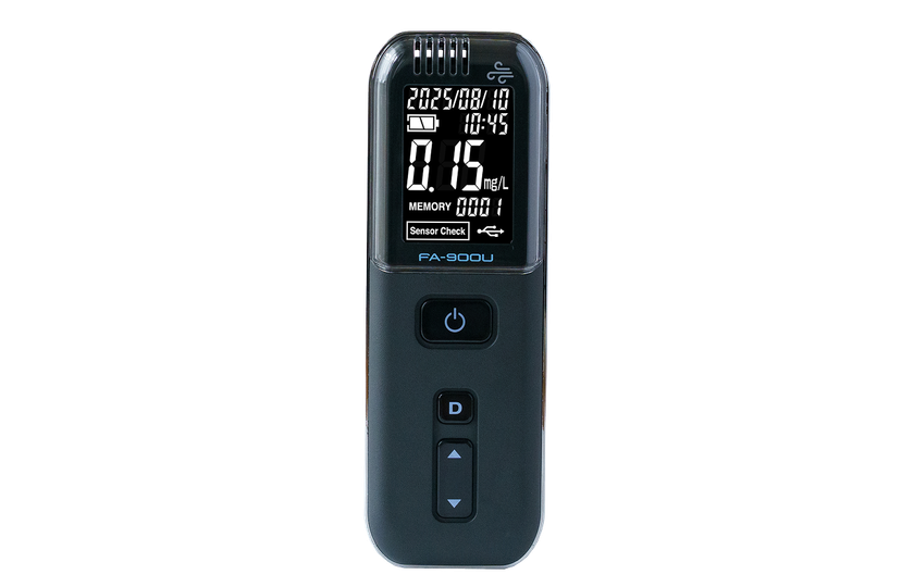 無料のPCソフトで“見える化”進化!
アルコールチェッカーの新基準“FA-900U”