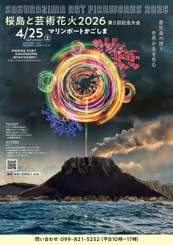 【第5回記念大会】桜島と芸術花火2026【4月25日開催決定!!】