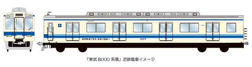 ― 東武鉄道×近畿日本鉄道 東西エリアの連携施策―
1月22日(木)から「東武 8000系風」ラッピングの
近鉄電車を運行します!
~東武では今春に「近鉄電車風」ラッピング車両を運行予定~