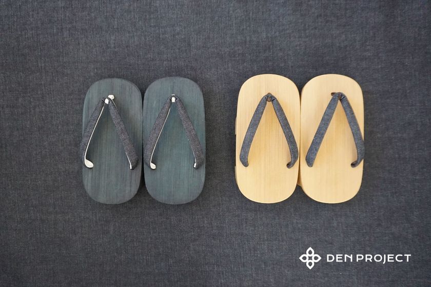 音で、風景を変える履物
「インディゴ染 ねずこ下駄 茶綿デニム鼻緒」
2026年2月下旬より受注開始