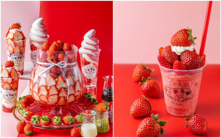 【3/1(日)から】ビル一棟まるごといちごスイーツ専門店より
人気のごろごろいちごメニューにいちごスムージーが新登場!