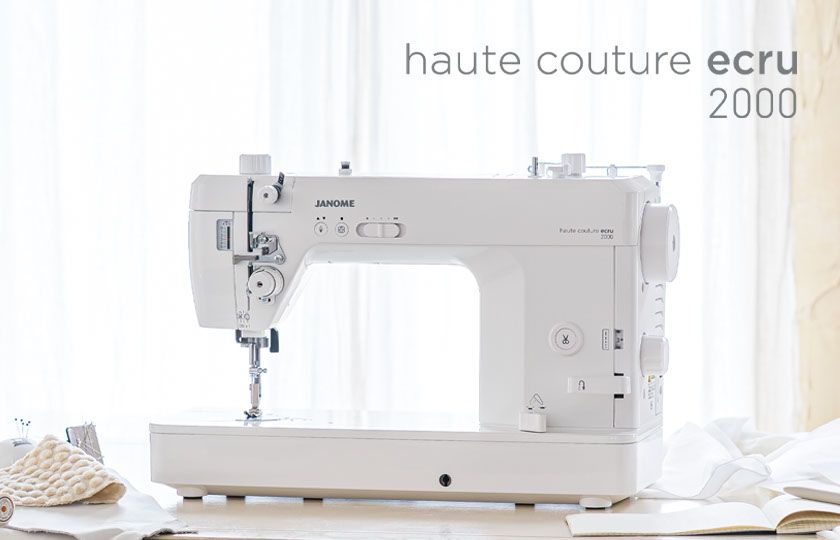 ジャノメ、薄物から厚物まで、美しい縫い目を追求した
最上位職業用ミシン「haute couture ecru 2000
(オートクチュール エクリュ 2000)」を発売