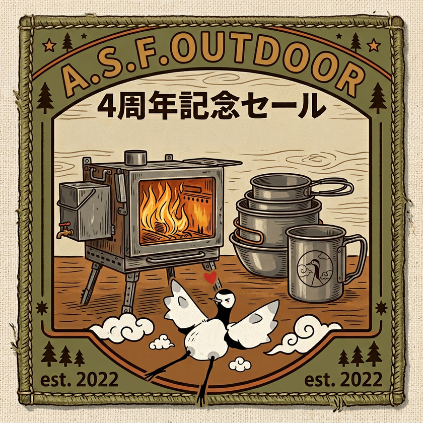 アウトドア用品等が最大50%オフ!
「A.S.F.OUTDOOR」で話題の雲鶴堂が
3月19日~25日の7日間限定で創立4周年記念セールを開催