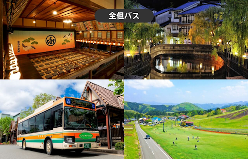 兵庫県豊岡市の観光スポットをスマートに周遊
全但バス「城崎・出石・神鍋高原フリー乗車券」を
モバイルチケットで販売開始