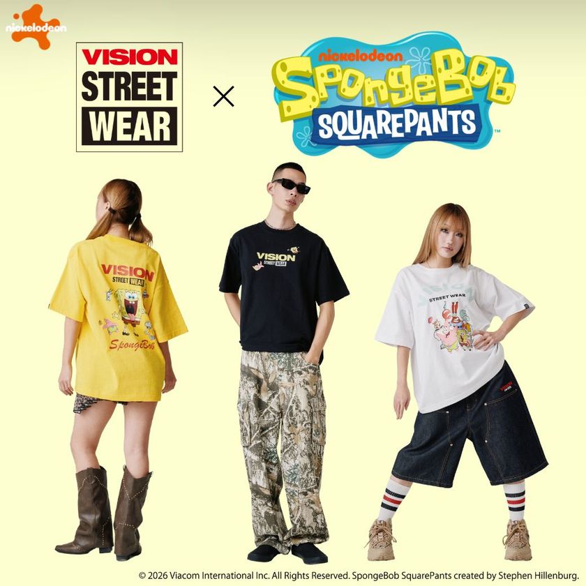 「スポンジ・ボブ」とのコラボ第2弾!
VISION STREET WEAR×スポンジ・ボブ コレクション
3月25日(水)より販売開始