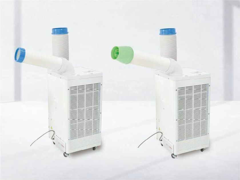 どこでも、その場所だけを、強力に冷やす!
工事不要・移動式、本格工業タイプの「スポットクーラー」
2機種を2026年4月上旬より全国販売開始