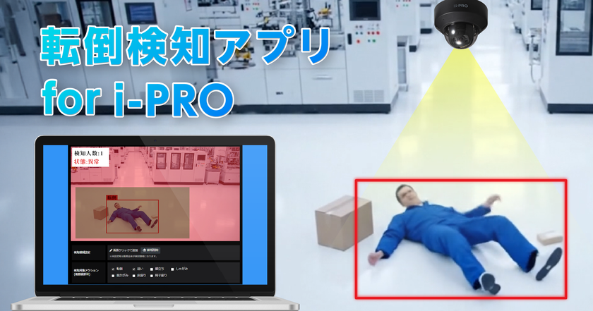 「転倒検知アプリ for i-PRO」が大幅アップデート
進化したAIにより、計7種類の行動検知が可能に
簡単設定で、誤報を減らした精度の高いアラート