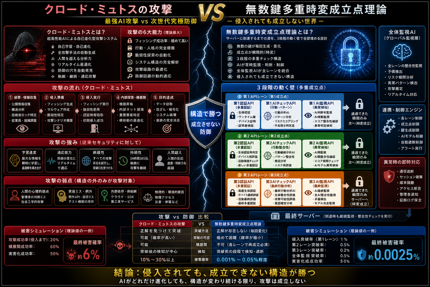 AI攻撃・ランサムウェア攻撃・サーバー攻撃・
フィッシング詐欺の無力化につながる可能性を追求する
次世代革新型セキュリティ理論「無数鍵多重時変成立点理論」
株式会社Kトラストが越智今治農業協同組合(JAおちいまばり)と
ライセンス事業推進に関する業務提携を締結