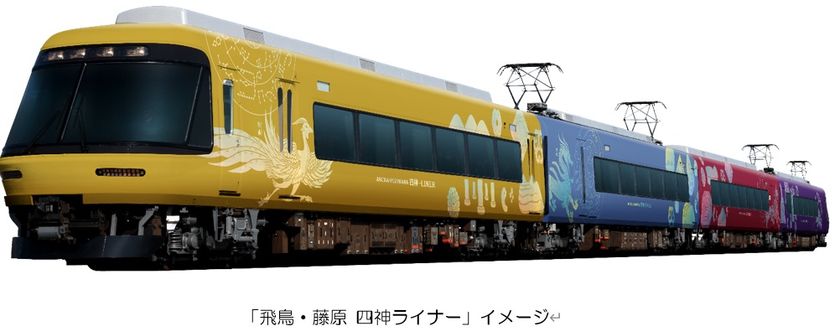― 「飛鳥・藤原の宮都」世界遺産登録を応援! ―
ラッピング列車「飛鳥・藤原 四神ライナー」を運行