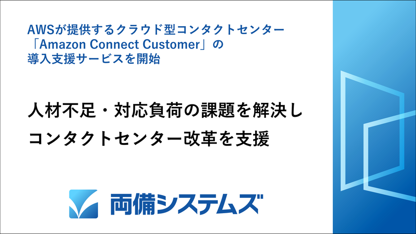 両備システムズ、AWSが提供するクラウド型コンタクトセンター
「Amazon Connect Customer」の導入支援サービスを開始
人材不足・対応負荷の課題を解決しコンタクトセンター改革を支援