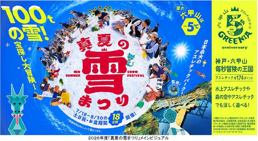 六甲山アスレチックパークGREENIA
「真夏の雪まつり」スペシャル宝探しゲーム開催!
フィッシャーズ直筆サイン色紙など豪華景品が登場!