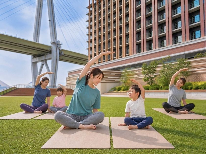 「リーベルホテル大阪」親子で楽しむ
「親子ヨガレッスン」を開催!
ヨガとホテルステイで、心と身体を整える一日を