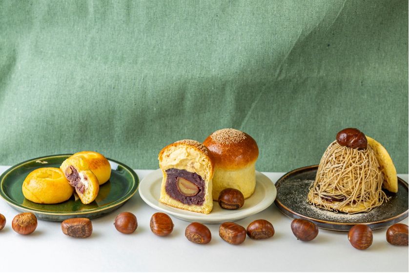 和洋折衷スイーツのあんことバターの専門店「熱海ばたーあん」に
秋がやってくる!栗をまるごと1粒包んだ秋限定の
「熱海ばたーあんパン」が9/5(土)に発売