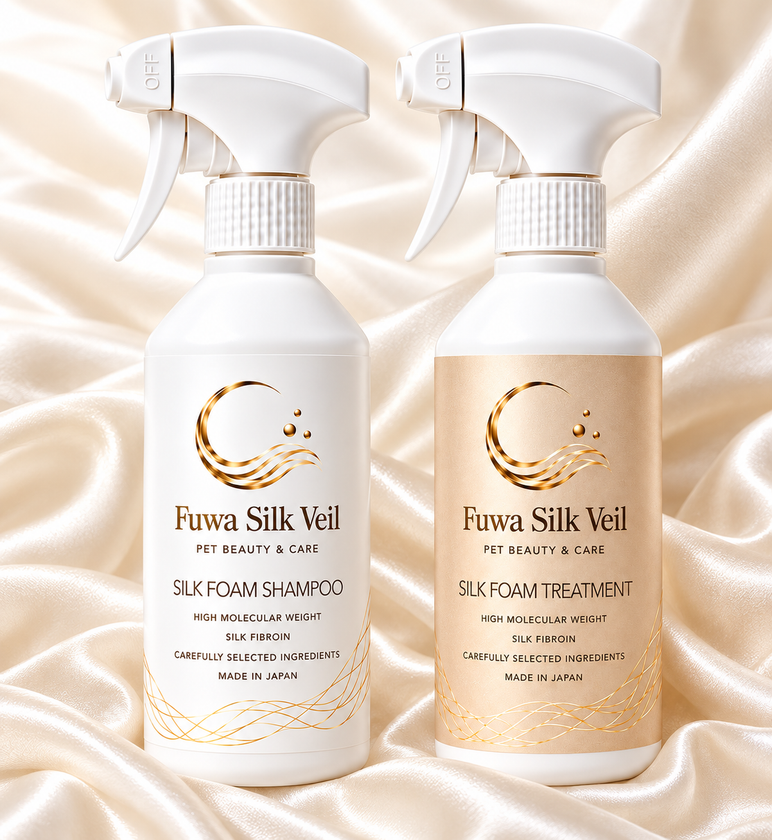 美容師が開発した犬用泡シャンプー&トリートメント
「Fuwa Silk Veil」の先行販売を開始