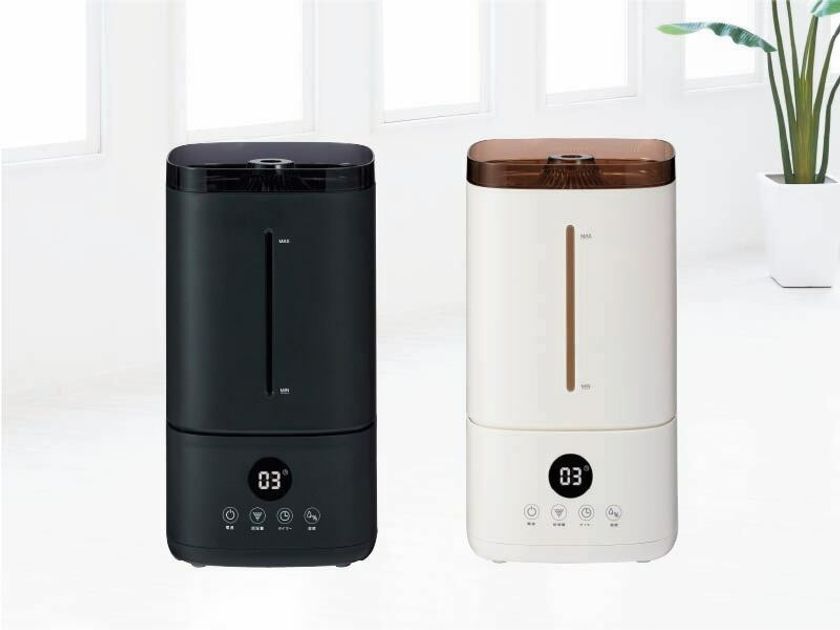 ミストが約1.5m飛んで部屋全体に広がる
「ミストが高く飛ぶ超音波加湿器」を
ユアサプライムスが10月中旬より発売