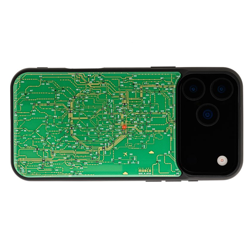 電池無しでLEDが光る特許技術を搭載!基板の配線パターンで
緻密に描いたiPhone 17/18シリーズ用ケースを10月7日より販売