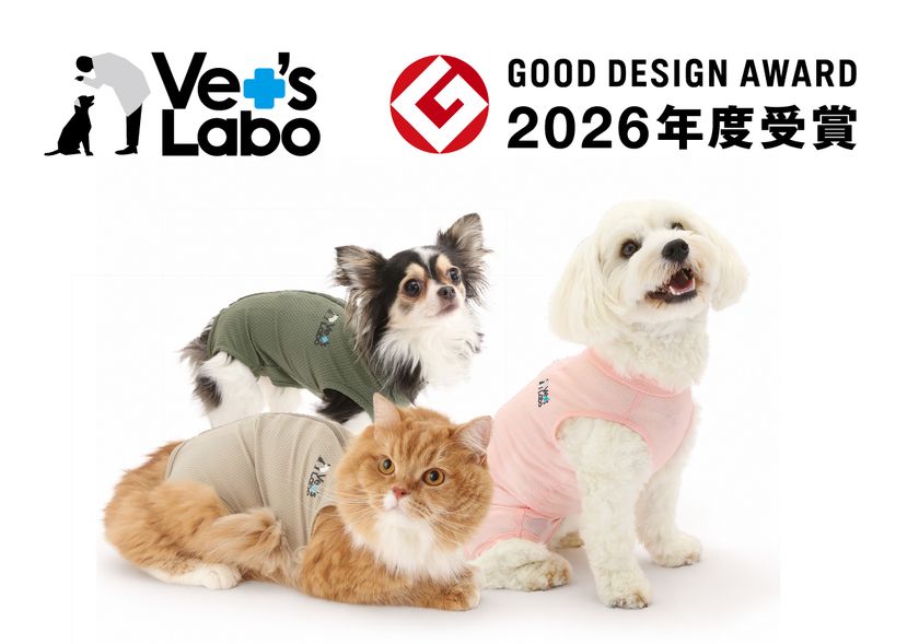 術後や治療中も、犬猫の「いつも通り」を支える
ベッツウェアが2026年度グッドデザイン賞を受賞