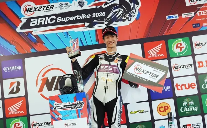 日本人初、18歳・中川豪優がタイ最高峰ロードレースで
強豪ワークス勢を撃破、雨中の逆転劇で総合優勝