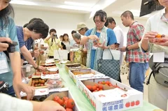 【昨年の様子】トマトバイキング（消費者選好性調査）の様子