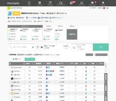 モニプラ Manager　データ管理画面イメージ