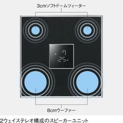 2ウェイステレオ構成のスピーカーユニット