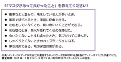 「『マスクがあって良かったこと』を教えてください」についての回答