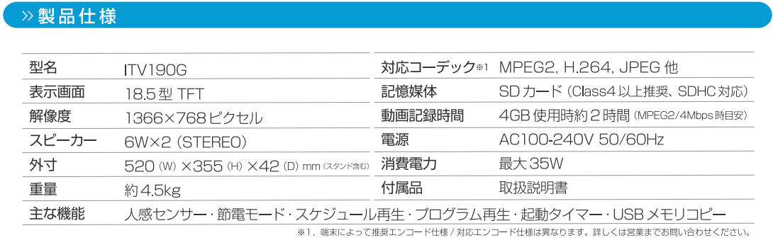 店頭販促用10インチ・19インチサイネージを“ハイビジョンコンテンツ対応”へ｜株式会社impactTVのプレスリリース