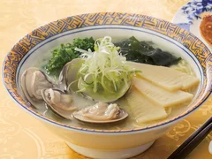 ハマグリと春タケノコの白湯麺