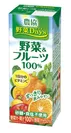 『農協 野菜Days 野菜＆フルーツ 100％』 LL200ml